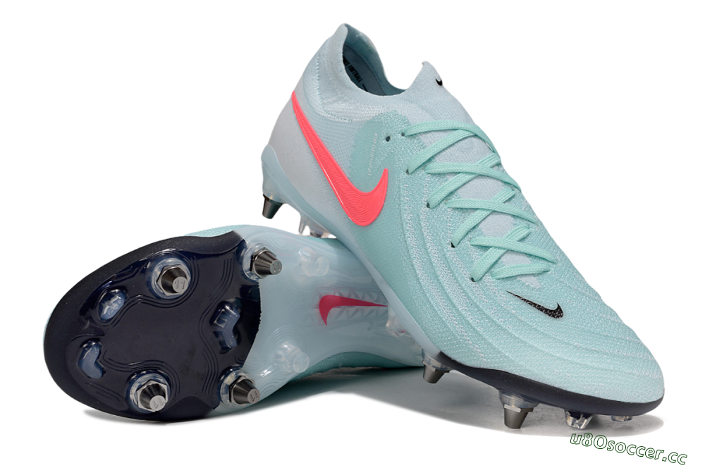 Men's Nike Phantom GX 2 Elite SG Soft Ground Low-Tops Football Boots - Jade/Pink/Blue 3