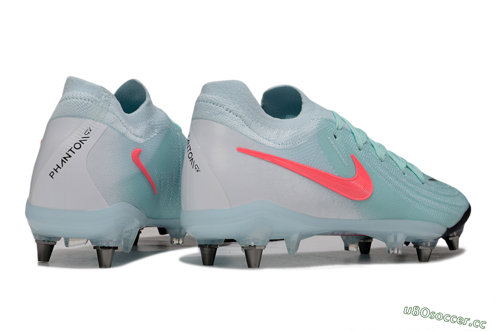 Men's Nike Phantom GX 2 Elite SG Soft Ground Low-Tops Football Boots - Jade/Pink/Blue 6