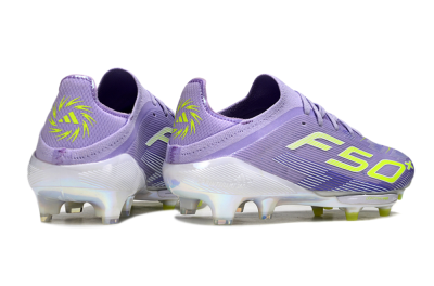 Men's Adidas F50+ Elite Lightstrike Pro FG Firm Ground Low-Tops Football Boots - Purple/White/Yellow