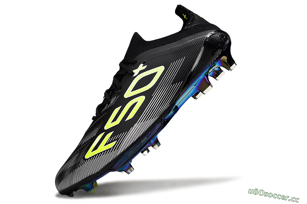 Men's Adidas F50+ Elite Lightstrike Pro FG Firm Ground Low-Tops Football Boots - Black/White/Yellow 5