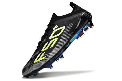 Men's Adidas F50+ Elite Lightstrike Pro FG Firm Ground Low-Tops Football Boots - Black/White/Yellow
