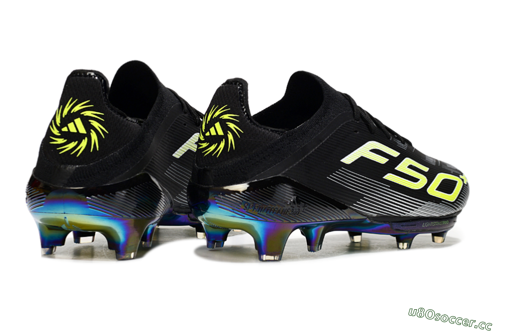 Men's Adidas F50+ Elite Lightstrike Pro FG Firm Ground Low-Tops Football Boots - Black/White/Yellow 6