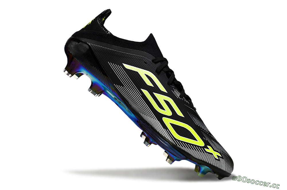 Men's Adidas F50+ Elite Lightstrike Pro FG Firm Ground Low-Tops Football Boots - Black/White/Yellow 4