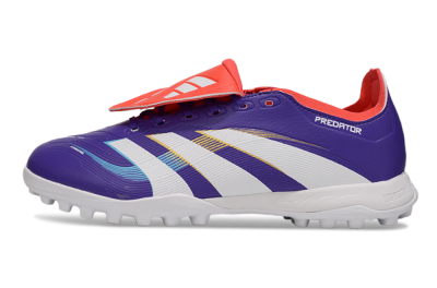 Unisex Adidas Predator Elite Foldover Tongue TF Artificial Turf Low-Tops Football Shoes - Blue/White/Red
