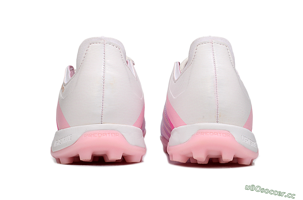 Unisex Adidas Predator Elite Foldover Tongue TF Artificial Turf Low-Tops Football Shoes - Pink/Purple/Gold 6