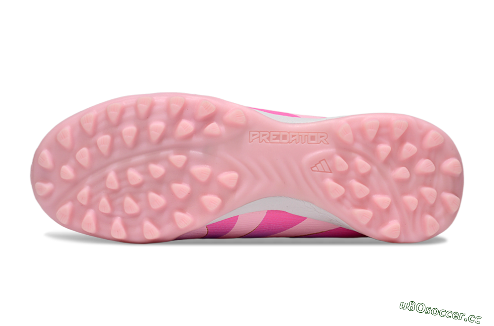 Unisex Adidas Predator Elite Foldover Tongue TF Artificial Turf Low-Tops Football Shoes - Pink/Purple/Gold 7