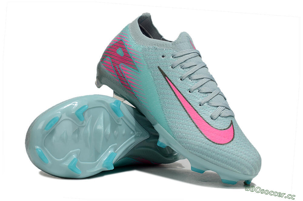 Kids Nike Air Zoom Mercurial Vapor 16 Elite FG Firm Ground Low-Tops Football Boots - Jade/Pink/Silver 1