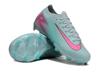 Kids Nike Air Zoom Mercurial Vapor 16 Elite FG Firm Ground Low-Tops Football Boots - Jade/Pink/Silver