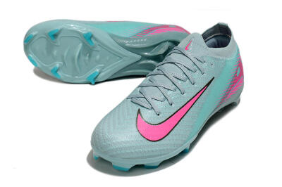 Kids Nike Air Zoom Mercurial Vapor 16 Elite FG Firm Ground Low-Tops Football Boots - Jade/Pink/Silver