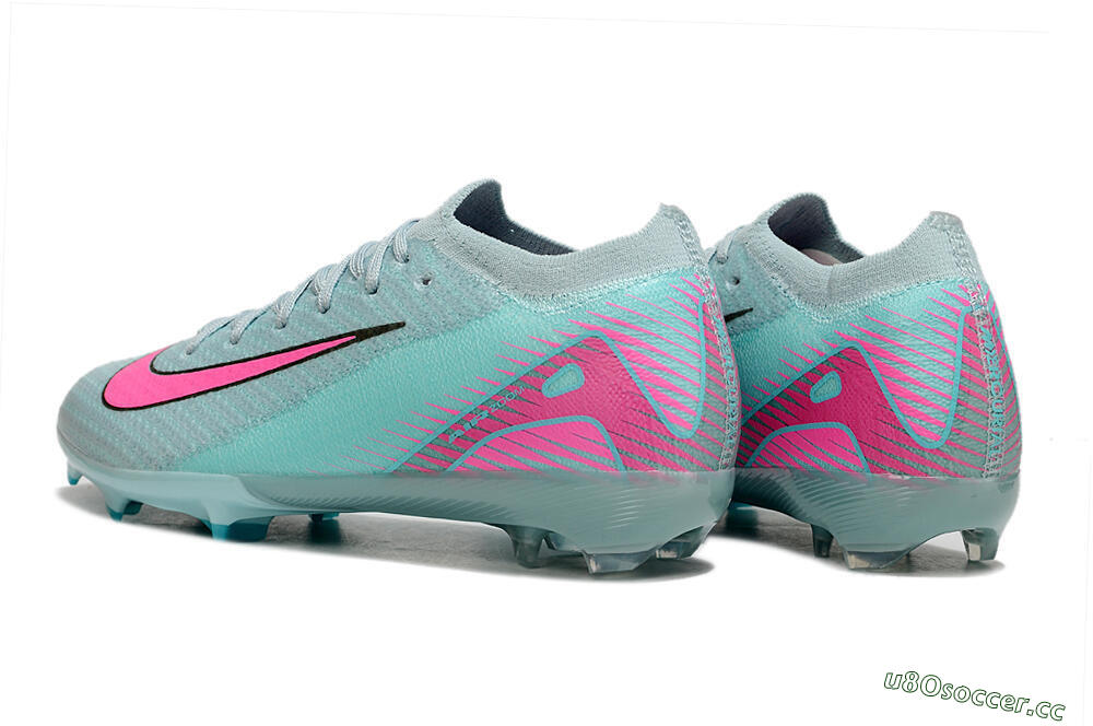 Kids Nike Air Zoom Mercurial Vapor 16 Elite FG Firm Ground Low-Tops Football Boots - Jade/Pink/Silver 4