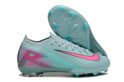Kids Nike Air Zoom Mercurial Vapor 16 Elite FG Firm Ground Low-Tops Football Boots - Jade/Pink/Silver