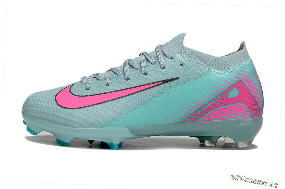 Kids Nike Air Zoom Mercurial Vapor 16 Elite FG Firm Ground Low-Tops Football Boots - Jade/Pink/Silver 0