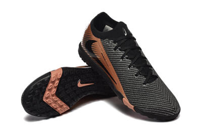 Men's Nike Air Zoom Mercurial Vapor 16 Elite TF Artificial Turf Low-Tops Football Shoes - Black/Grey/Gold