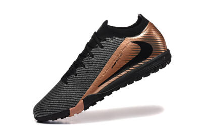 Men's Nike Air Zoom Mercurial Vapor 16 Elite TF Artificial Turf Low-Tops Football Shoes - Black/Grey/Gold