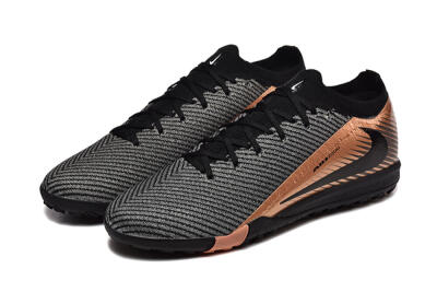 Men's Nike Air Zoom Mercurial Vapor 16 Elite TF Artificial Turf Low-Tops Football Shoes - Black/Grey/Gold