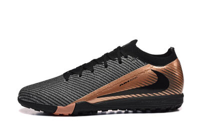 Men's Nike Air Zoom Mercurial Vapor 16 Elite TF Artificial Turf Low-Tops Football Shoes - Black/Grey/Gold