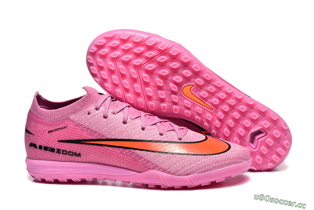 Men's Nike Air Zoom Mercurial Vapor 16 Elite TF Artificial Turf Low-Tops Football Shoes - Pink/Red/Black 2
