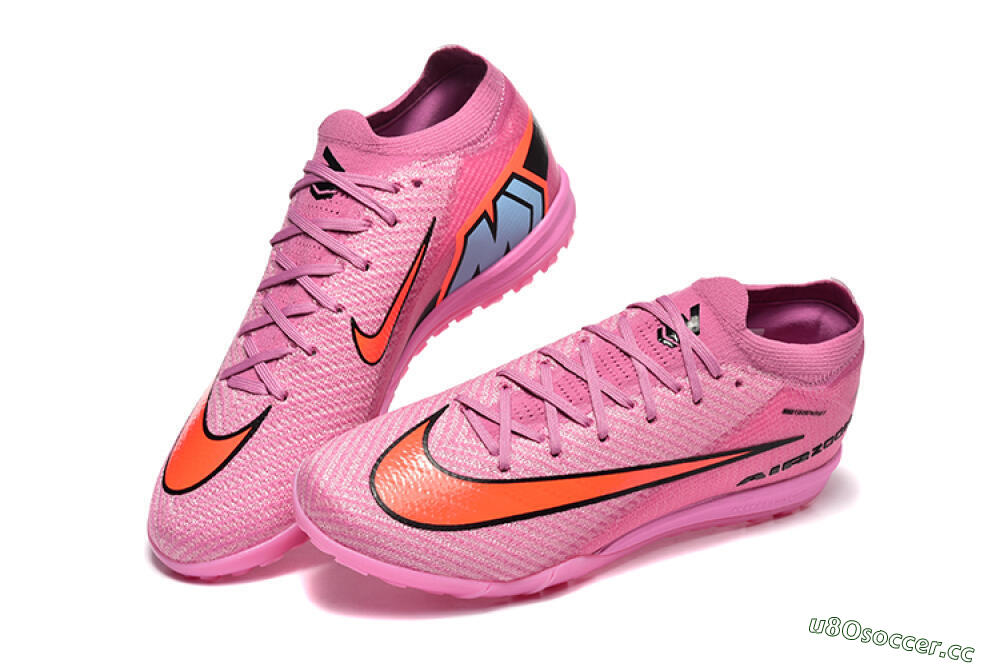 Men's Nike Air Zoom Mercurial Vapor 16 Elite TF Artificial Turf Low-Tops Football Shoes - Pink/Red/Black 6