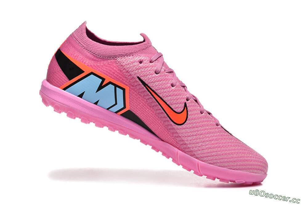 Men's Nike Air Zoom Mercurial Vapor 16 Elite TF Artificial Turf Low-Tops Football Shoes - Pink/Red/Black 7