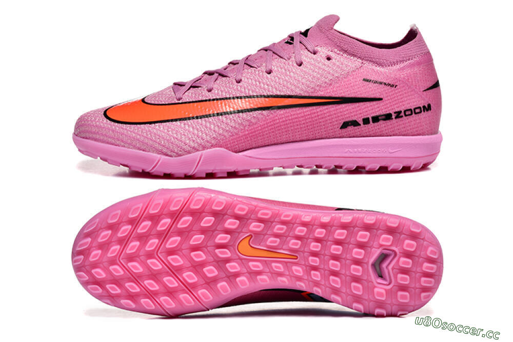 Men's Nike Air Zoom Mercurial Vapor 16 Elite TF Artificial Turf Low-Tops Football Shoes - Pink/Red/Black 1