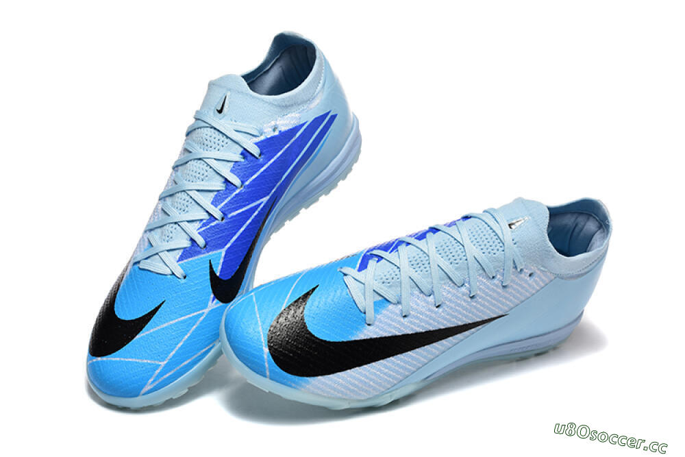Men's Nike Air Zoom Mercurial Vapor 16 Elite TF Artificial Turf Low-Tops Football Shoes - Jade/Blue/Black 6