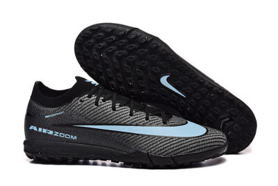 Men's Nike Air Zoom Mercurial Vapor 16 Elite TF Artificial Turf Low-Tops Football Shoes - Grey/Black/Blue