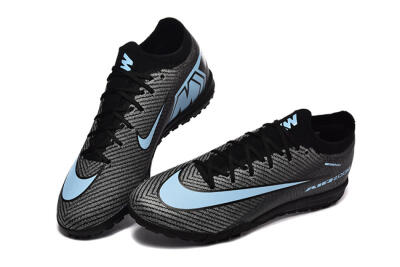 Men's Nike Air Zoom Mercurial Vapor 16 Elite TF Artificial Turf Low-Tops Football Shoes - Grey/Black/Blue