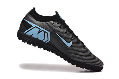Men's Nike Air Zoom Mercurial Vapor 16 Elite TF Artificial Turf Low-Tops Football Shoes - Grey/Black/Blue