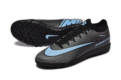 Men's Nike Air Zoom Mercurial Vapor 16 Elite TF Artificial Turf Low-Tops Football Shoes - Grey/Black/Blue