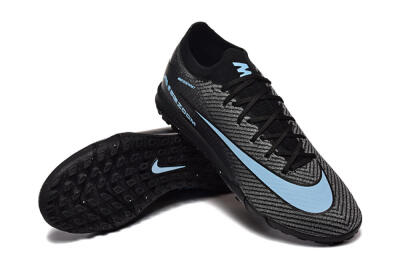 Men's Nike Air Zoom Mercurial Vapor 16 Elite TF Artificial Turf Low-Tops Football Shoes - Grey/Black/Blue