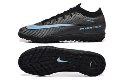 Men's Nike Air Zoom Mercurial Vapor 16 Elite TF Artificial Turf Low-Tops Football Shoes - Grey/Black/Blue