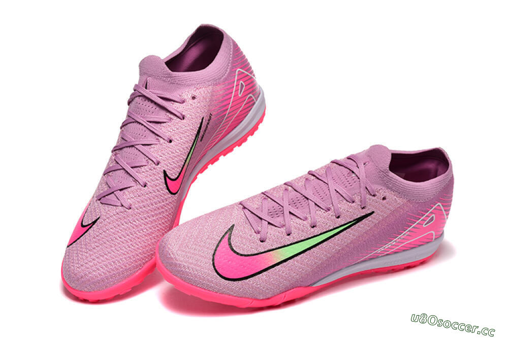 Men's Nike Air Zoom Mercurial Vapor 16 Elite TF Artificial Turf Low-Tops Football Shoes - Pink/Yellow/White 6
