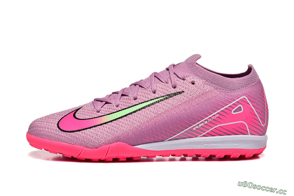 Men's Nike Air Zoom Mercurial Vapor 16 Elite TF Artificial Turf Low-Tops Football Shoes - Pink/Yellow/White 0