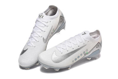 Men's Nike Air Zoom Mercurial Vapor 16 Elite FG Firm Ground Low-Tops Football Boots - White/Silver/Grey