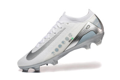 Men's Nike Air Zoom Mercurial Vapor 16 Elite FG Firm Ground Low-Tops Football Boots - White/Silver/Grey