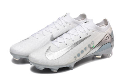 Men's Nike Air Zoom Mercurial Vapor 16 Elite FG Firm Ground Low-Tops Football Boots - White/Silver/Grey