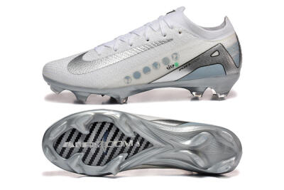 Men's Nike Air Zoom Mercurial Vapor 16 Elite FG Firm Ground Low-Tops Football Boots - White/Silver/Grey