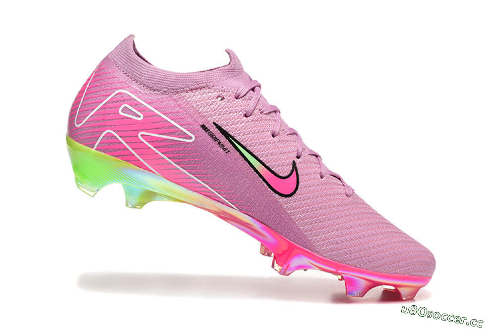 Men's Nike Air Zoom Mercurial Vapor 16 Elite FG Firm Ground Low-Tops Football Boots - Pink/Yellow/White 7