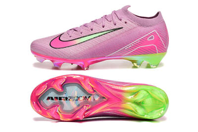 Men's Nike Air Zoom Mercurial Vapor 16 Elite FG Firm Ground Low-Tops Football Boots - Pink/Yellow/White
