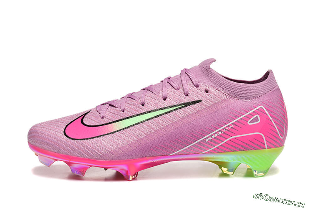 Men's Nike Air Zoom Mercurial Vapor 16 Elite FG Firm Ground Low-Tops Football Boots - Pink/Yellow/White 0