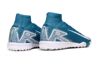 Unisex Nike Air Zoom Mercurial Superfly 10 Elite TF Artificial Turf High-Tops Football Shoes - Blue/White