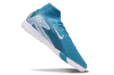 Unisex Nike Air Zoom Mercurial Superfly 10 Elite TF Artificial Turf High-Tops Football Shoes - Blue/White