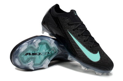 Unisex Nike Air Zoom Mercurial Vapor 16 Elite FG Firm Ground Low-Tops Football Boots - Black/Jade