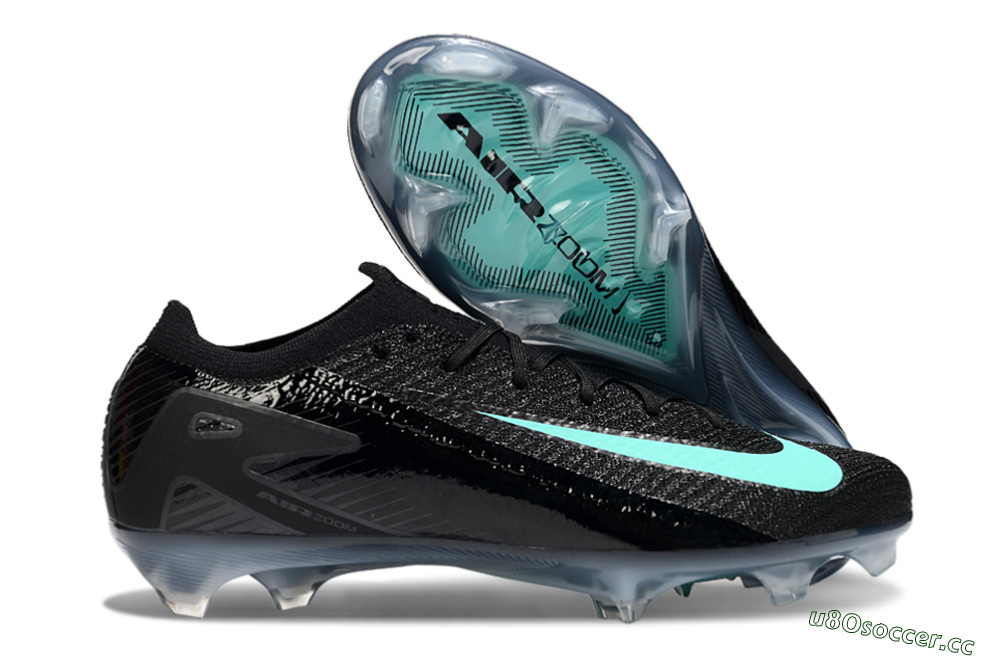 Unisex Nike Air Zoom Mercurial Vapor 16 Elite FG Firm Ground Low-Tops Football Boots - Black/Jade 2