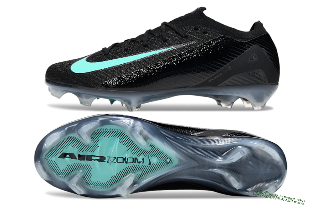 Unisex Nike Air Zoom Mercurial Vapor 16 Elite FG Firm Ground Low-Tops Football Boots - Black/Jade 1
