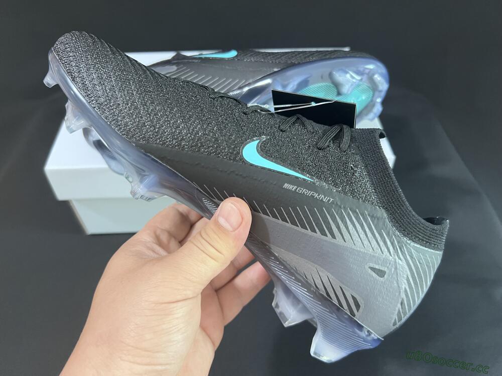 Unisex Nike Air Zoom Mercurial Vapor 16 Elite FG Firm Ground Low-Tops Football Boots - Black/Jade