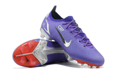 Men's Nike Mercurial Vapor 14 Elite FG Firm Ground Low-Tops Football Boots - Purple/Silver/Black