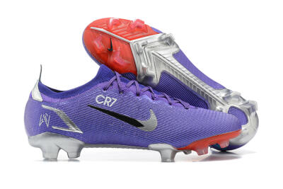 Men's Nike Mercurial Vapor 14 Elite FG Firm Ground Low-Tops Football Boots - Purple/Silver/Black