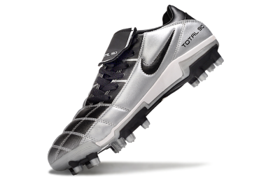 Men's Nike Total 90 III FG Firm Ground Low-Tops Football Boots - Black/Silver/White