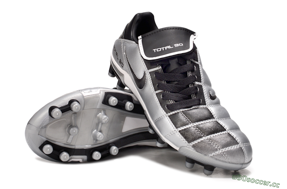 Men's Nike Total 90 III FG Firm Ground Low-Tops Football Boots - Black/Silver/White 4